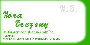 nora brezsny business card